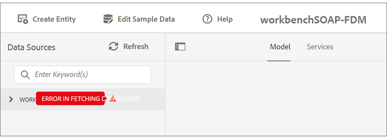 Screenshot showing a Form Data Model in AEM Forms as a Cloud Service