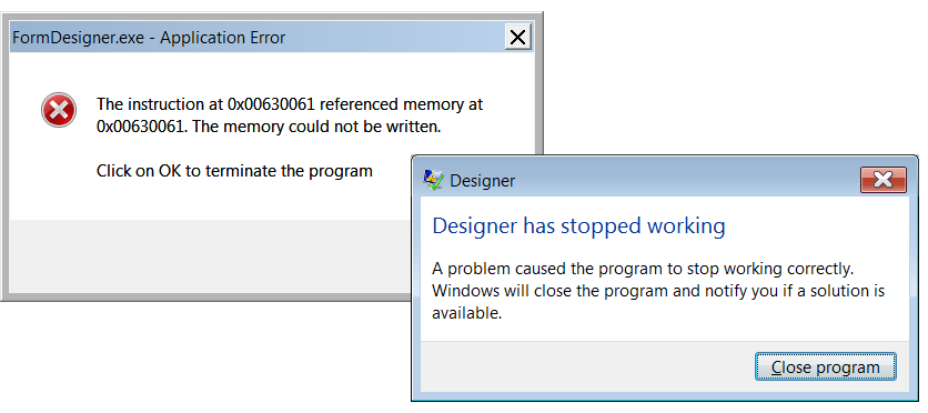 AEM Forms Designer crashes when selecting Preview PDF