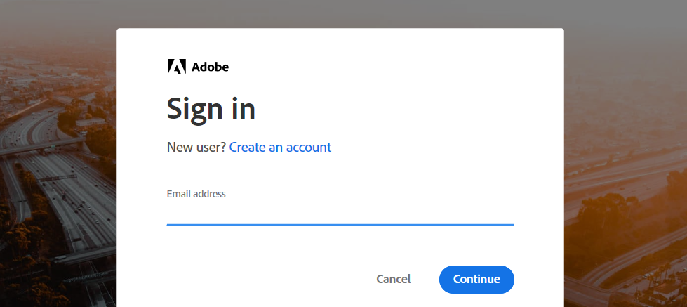 Adobe Acrobat Sign in prompt